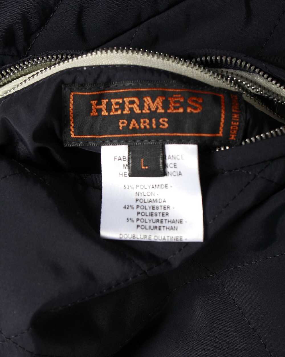 Hermes Quilted Reversible Jacket in Navy Blue Pol… - image 7