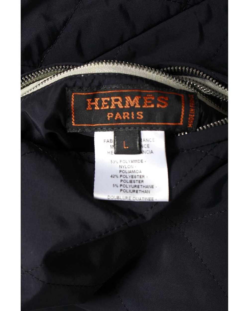 Hermes Quilted Reversible Jacket in Navy Blue Pol… - image 8