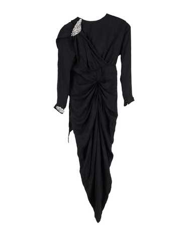 Dodo Bar Or Embellished Asymmetric Black Silk Dres