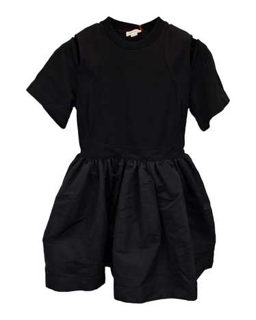 Alexander McQueen Gathered Mini Dress in Black Co… - image 1