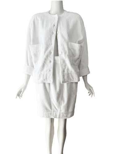 Karl Lagerfeld 1990s French Terry Skirt Suit