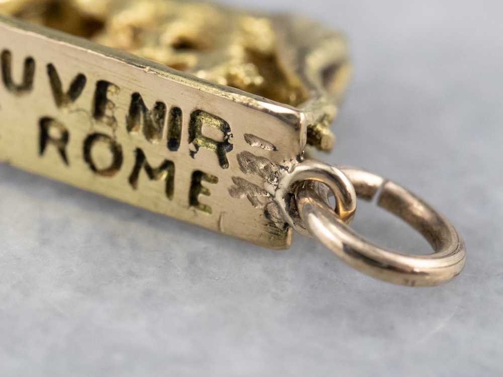18K Gold Romulus and Remus Statue Charm - image 6