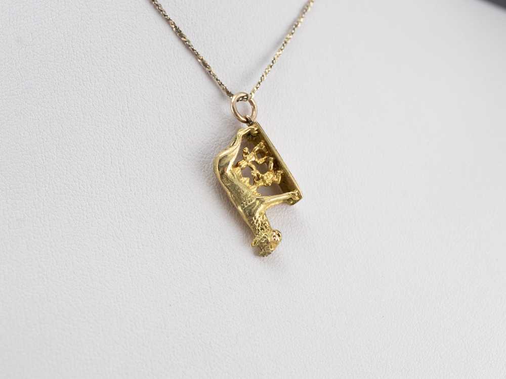 18K Gold Romulus and Remus Statue Charm - image 8