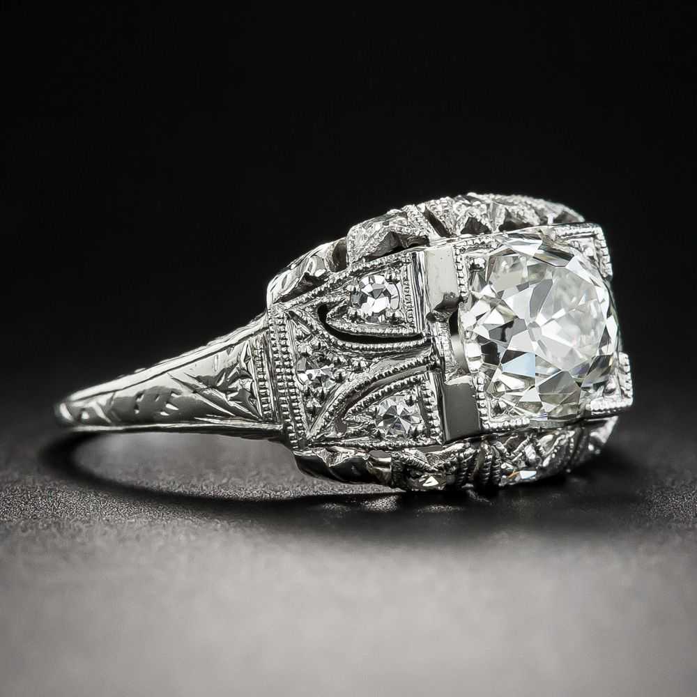 Art Deco 1.64 Carat Diamond Engagement Ring - GIA… - image 2