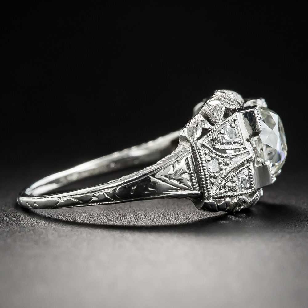 Art Deco 1.64 Carat Diamond Engagement Ring - GIA… - image 3