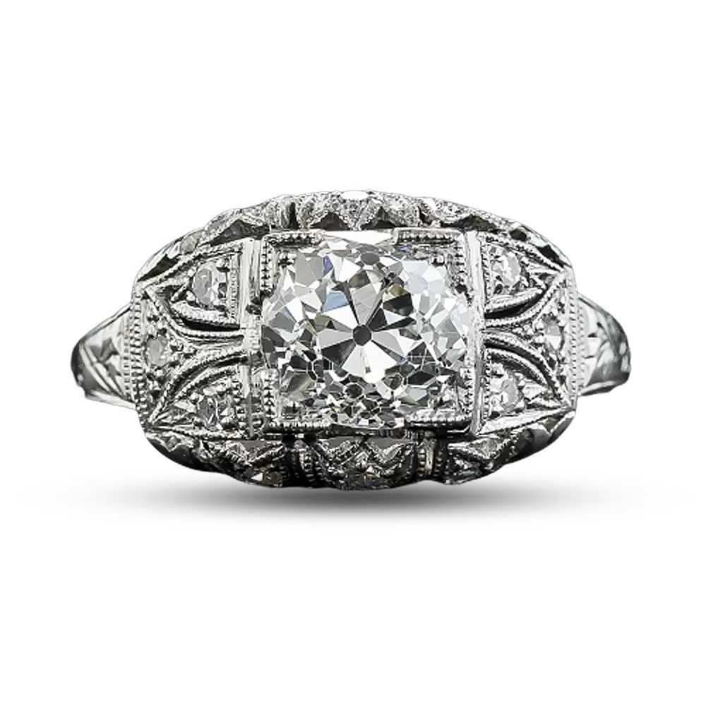 Art Deco 1.64 Carat Diamond Engagement Ring - GIA… - image 5