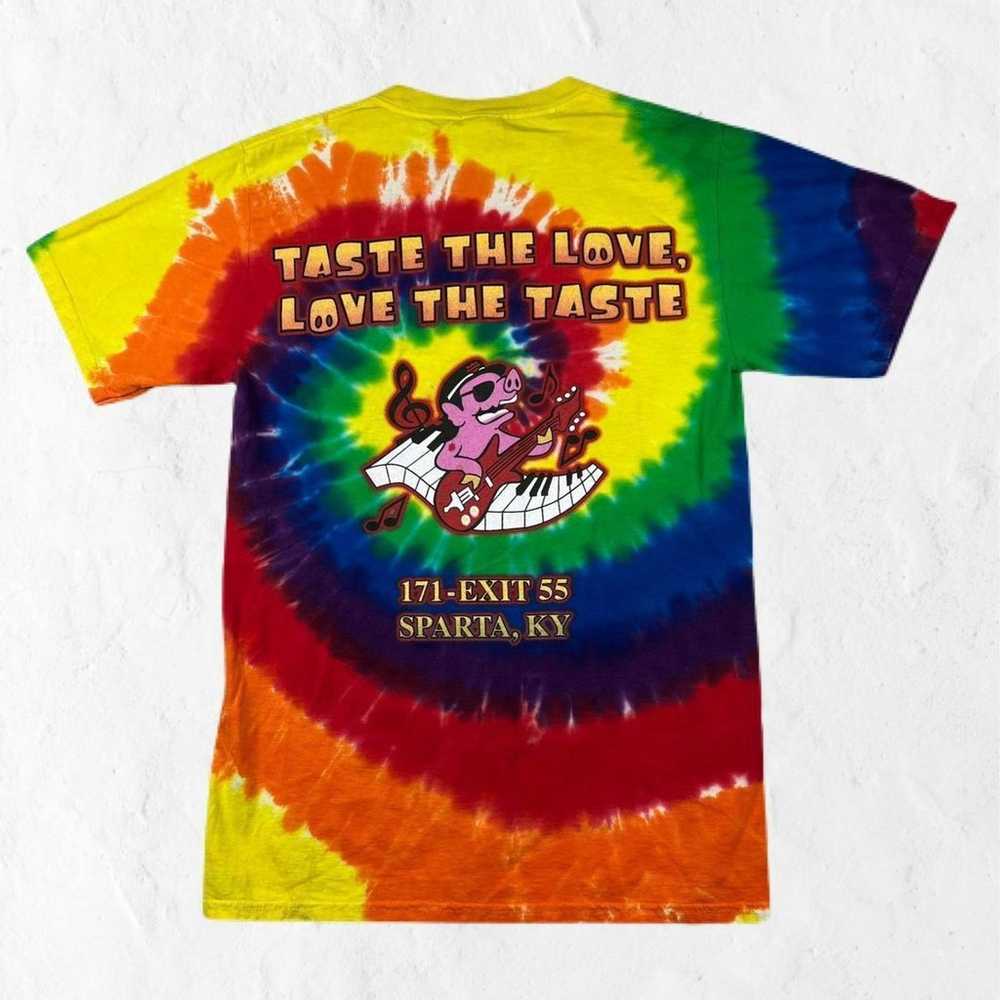 Rainbow Tie Dye Motorcycle T-shirt Size S Hog Wil… - image 3