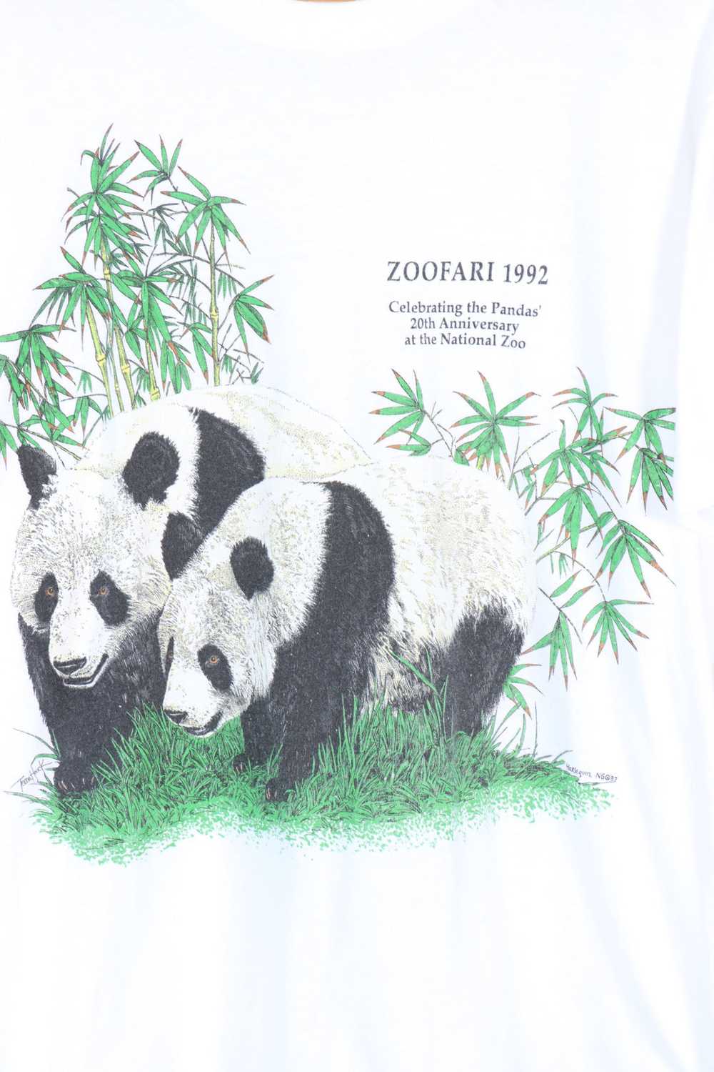 1992 Vintage Panda Zoofari 50/50 Animal T-Shirt (… - image 2