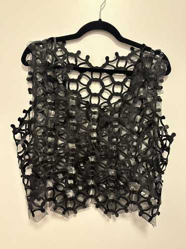 Noir Kei Ninomiya Embellished leather vest