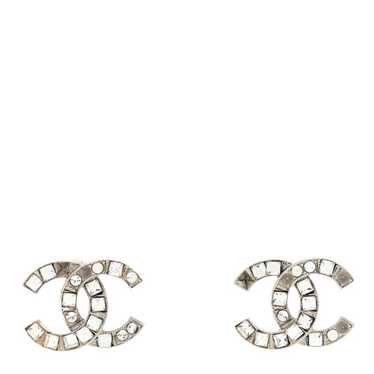 CHANEL Crystal CC Earrings Silver - image 1