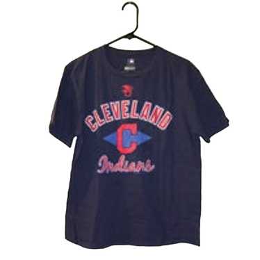 Cleveland Indians Tshirt Sz L Navy MLB Official M… - image 1