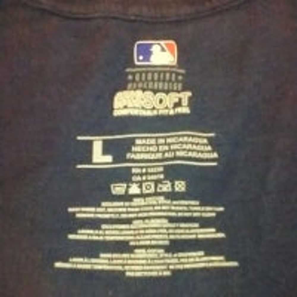 Cleveland Indians Tshirt Sz L Navy MLB Official M… - image 3
