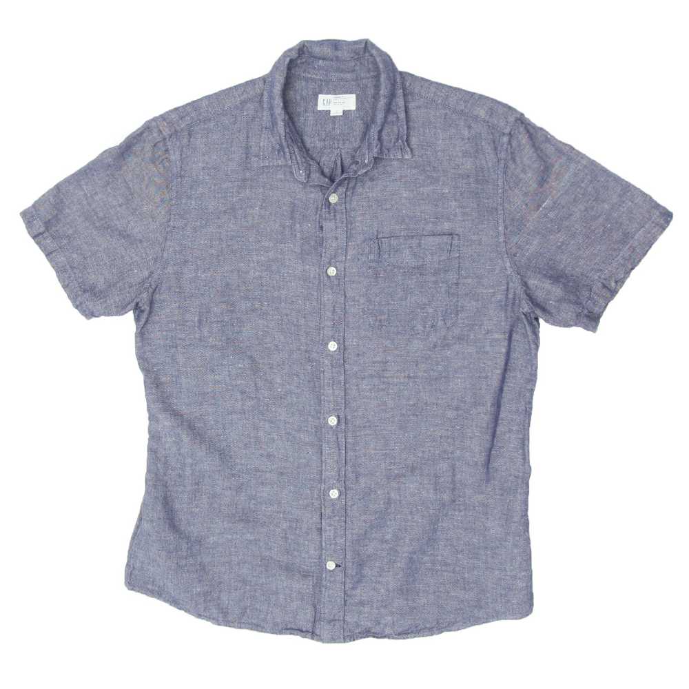 Mens GAP Standard Fit Short Sleeve Linen Shirt - image 1