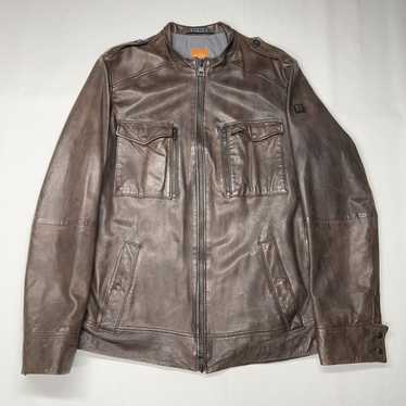 Hugo Boss × Leather Jacket × Streetwear Boss Hugo 
