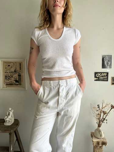 1970s French Terry Cap Sleeve T-Shirt (XS/S)