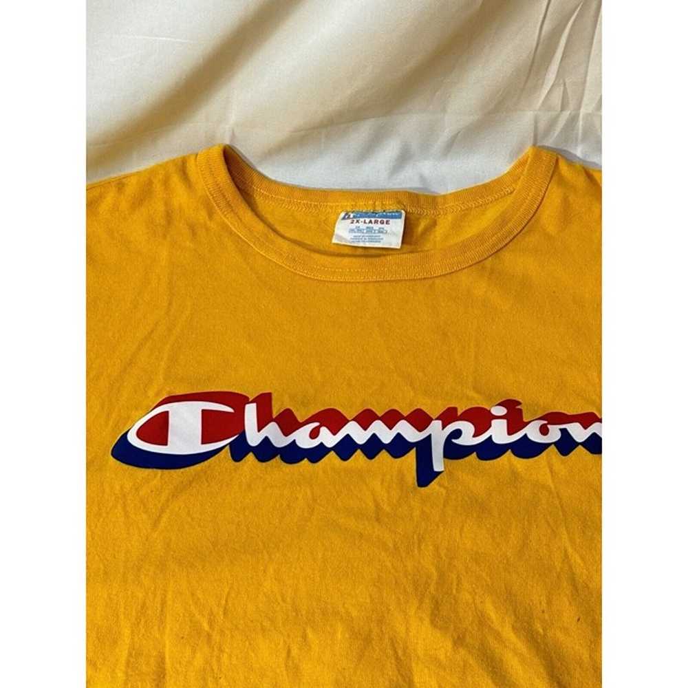 Vtg 80’s Champion Shawdow Spellout T-Shirt 2XLarg… - image 3