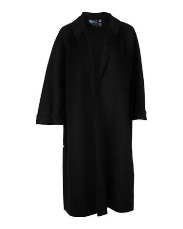 Prada Luxurious Black Wool Long Coat for Winter El