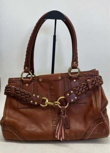 COACH LIMITED EDITION HAMPTONS BROWN LEATHER SATCH