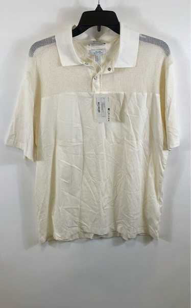 NWT COS Mens Cream Relaxed Fit Short Sleeve Collar