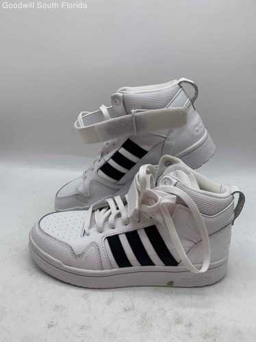 Adidas Boys White Black Sneakers Size 7 - image 1