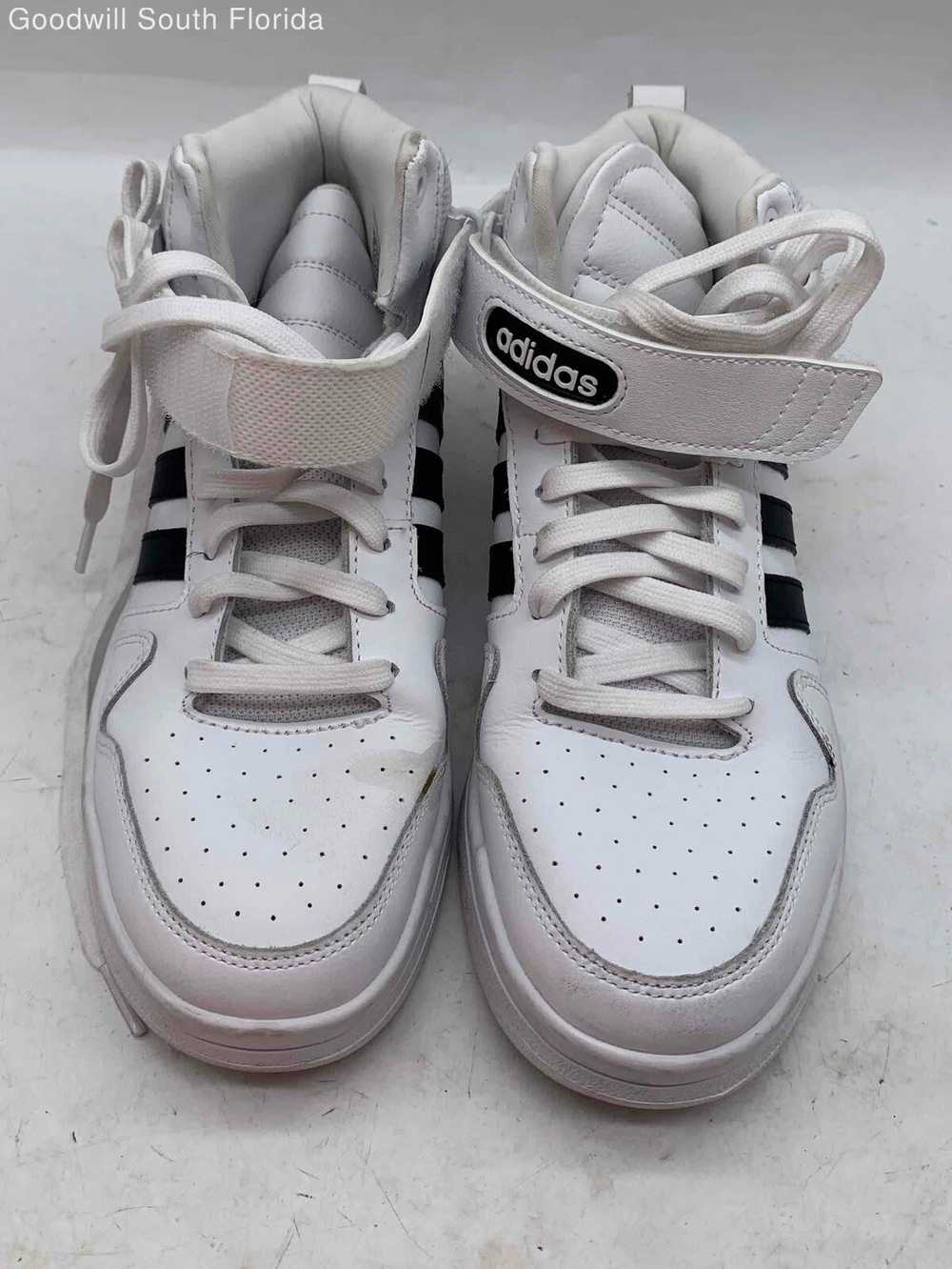 Adidas Boys White Black Sneakers Size 7 - image 3