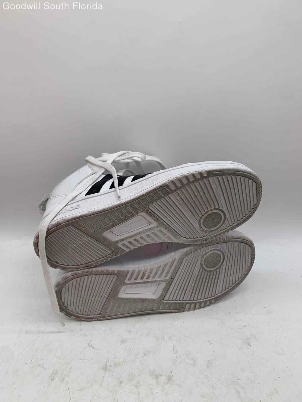 Adidas Boys White Black Sneakers Size 7 - image 4