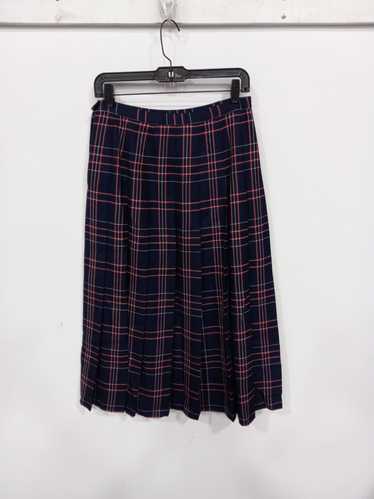 Pendleton Women's Blue Plaid Wool Pleated Skirt Si