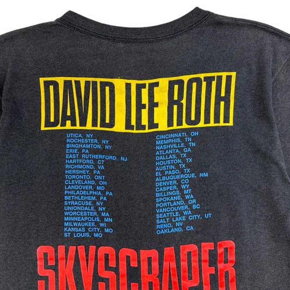 Vintage 1988 DAVID LEE ROTH SKYSCRAPER GRAPHIC T-… - image 8