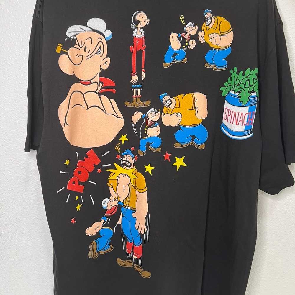 VINTAGE Popeye Shirt Mens XL Single Stitch 90s Ca… - image 4