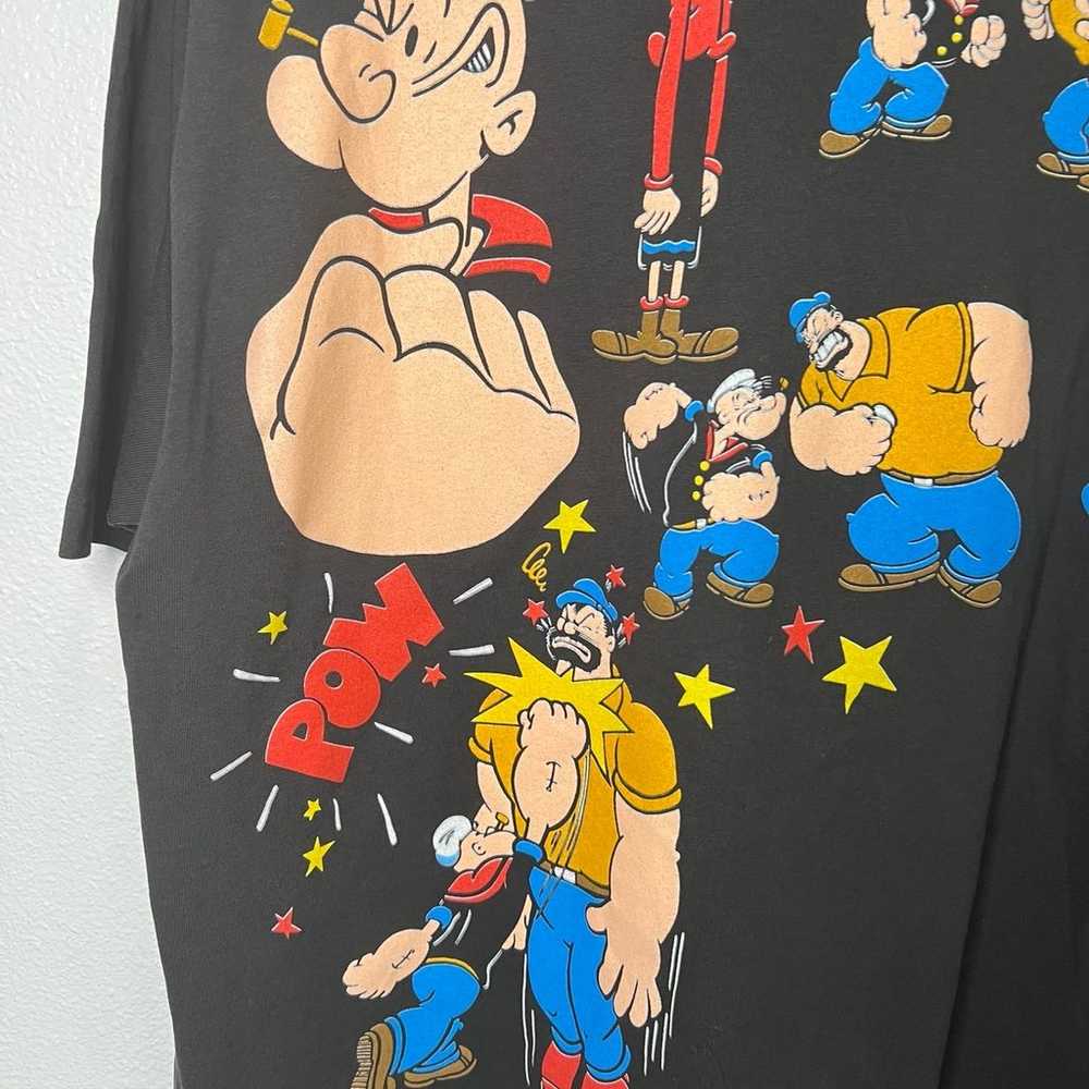 VINTAGE Popeye Shirt Mens XL Single Stitch 90s Ca… - image 5