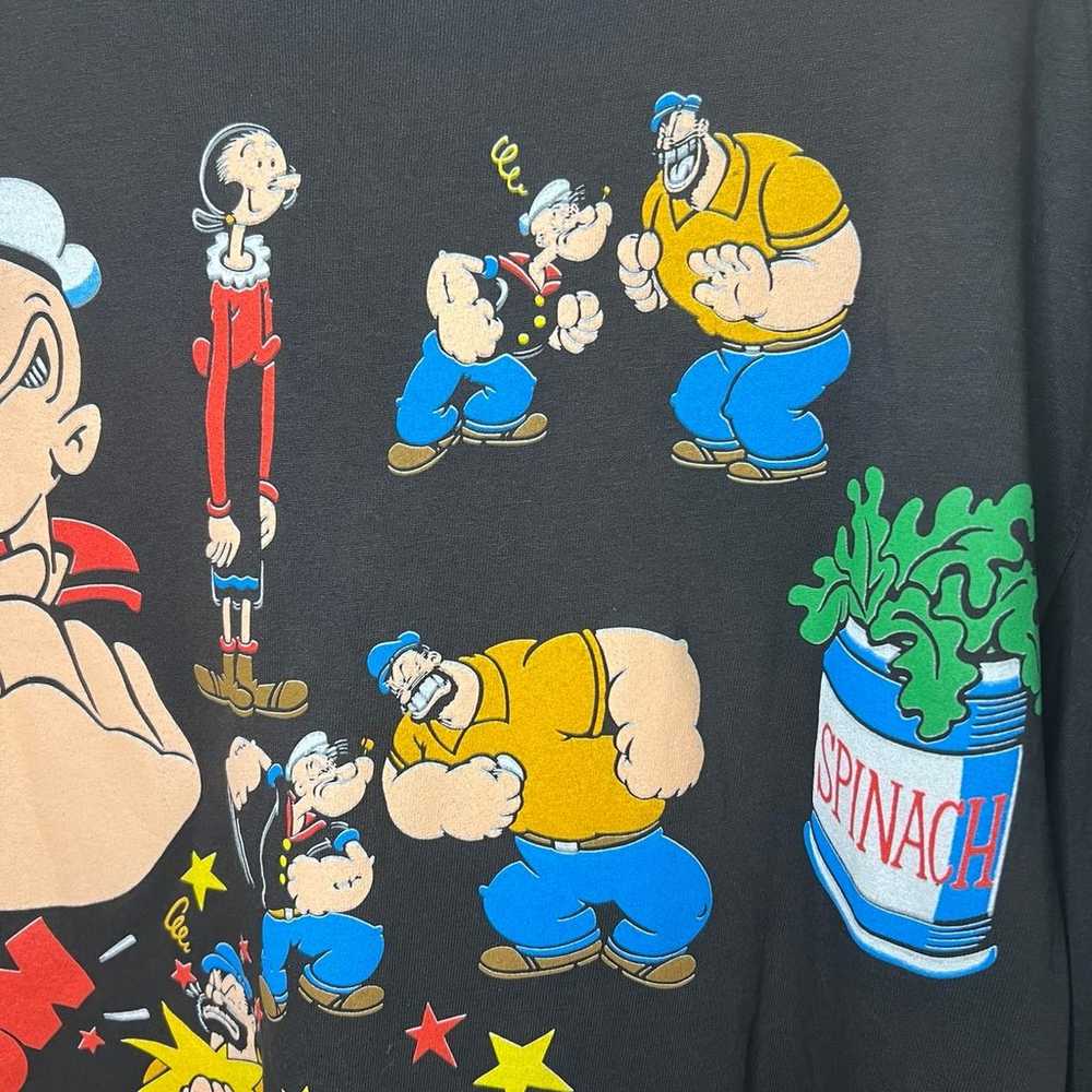 VINTAGE Popeye Shirt Mens XL Single Stitch 90s Ca… - image 6