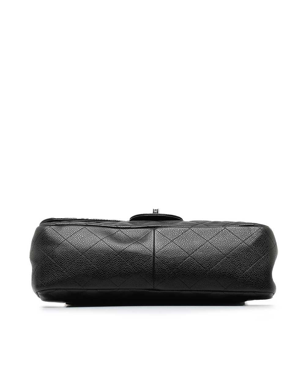 Chanel Quilted Leather Double Flap Shoulder Bag w… - image 4