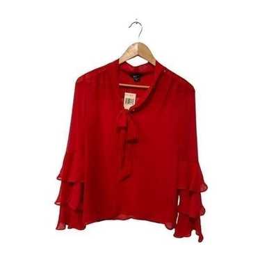 NWT NEW Marciano for Guess Sheer True Red Ruffle S