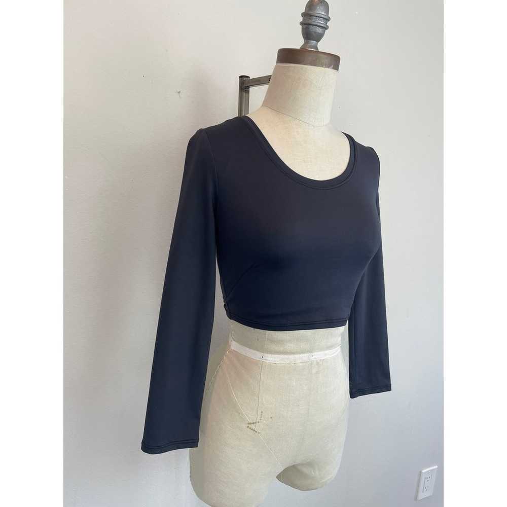 Malia Mills Gray Crop Top, Size 32 - image 6