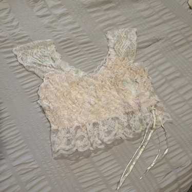 Coquette lace babydoll top