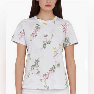 TED BAKER Floral Tee White 5 NWOT