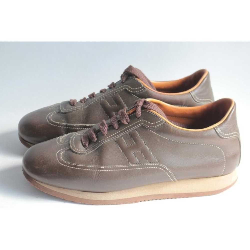 Hermès Leather low trainers - image 2