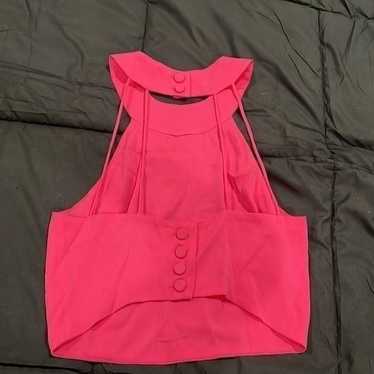 OLCAY GULSEN size small pink top open back tank