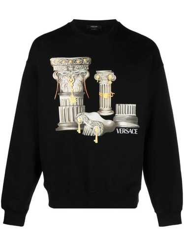 Versace o1lxy1mk0624 Cotton Sweatshirt in Black