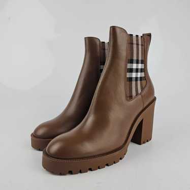 Burberry Burberry Allostock Brown 70mm Leather Ank