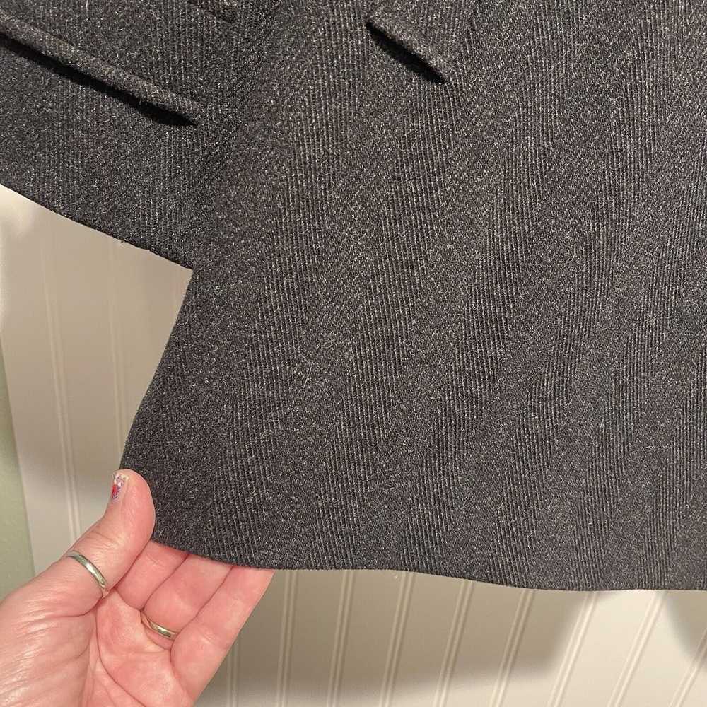 Anne Klein Dark Gray Wool Peacoat Jacket Size 6 - image 2
