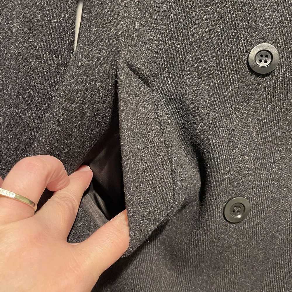 Anne Klein Dark Gray Wool Peacoat Jacket Size 6 - image 3