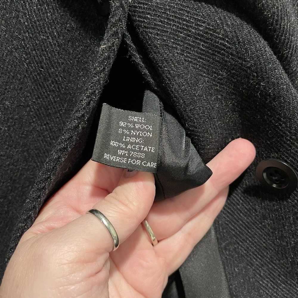 Anne Klein Dark Gray Wool Peacoat Jacket Size 6 - image 5