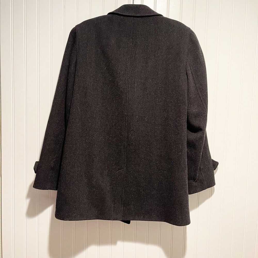 Anne Klein Dark Gray Wool Peacoat Jacket Size 6 - image 6