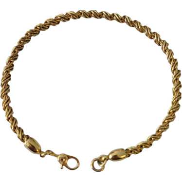 Monet Vintage Gold Tone Sister Clasp Chain Bracel… - image 1