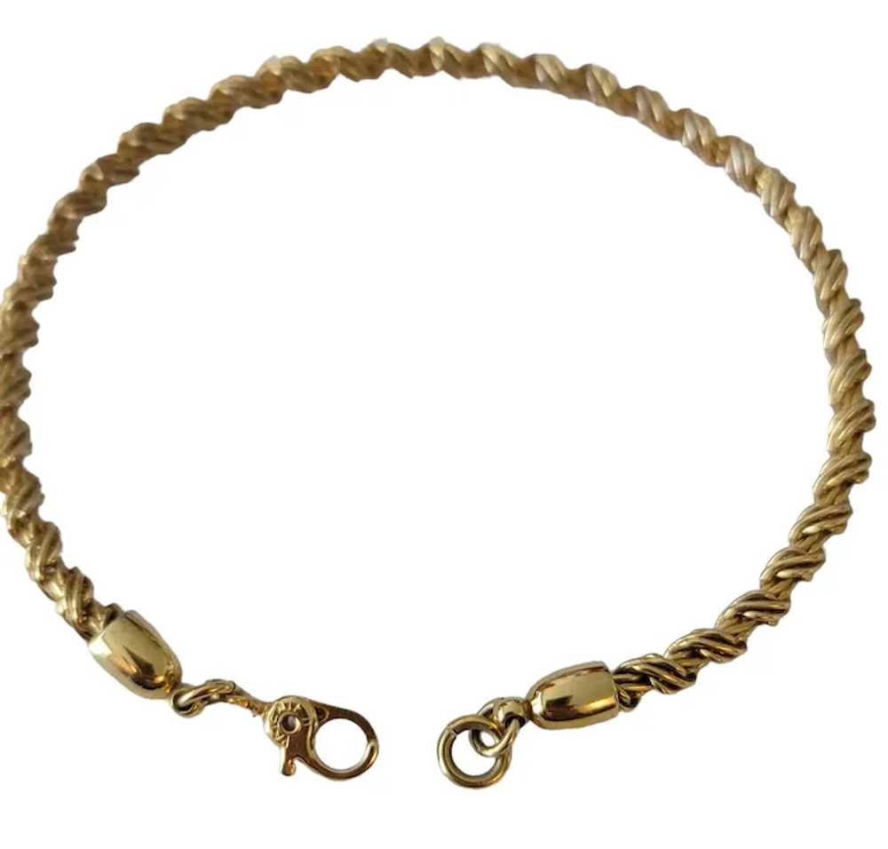 Monet Vintage Gold Tone Sister Clasp Chain Bracel… - image 2