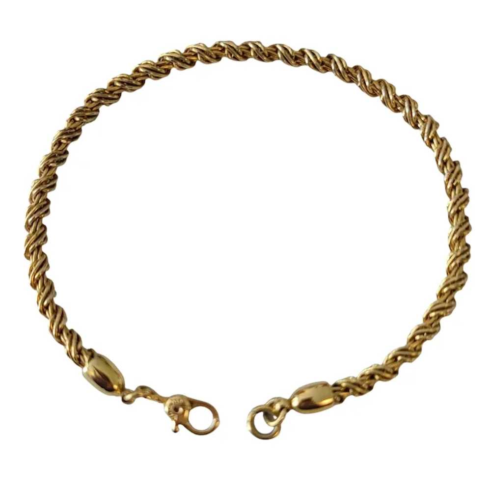 Monet Vintage Gold Tone Sister Clasp Chain Bracel… - image 6