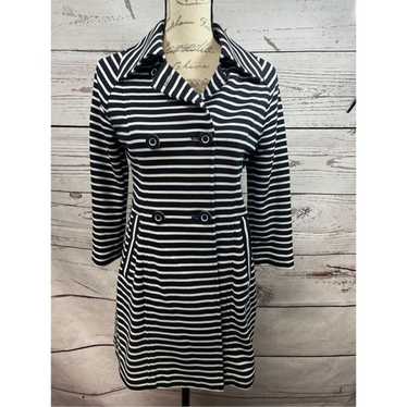 Cabi XS black and white stripped jacket with pocke