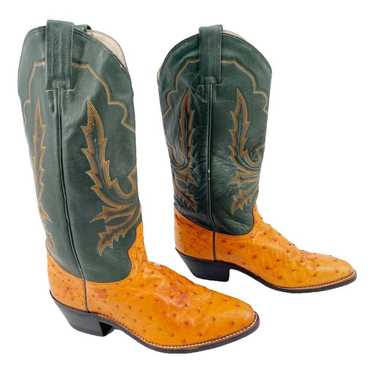Dan Post Ostrich cowboy boots