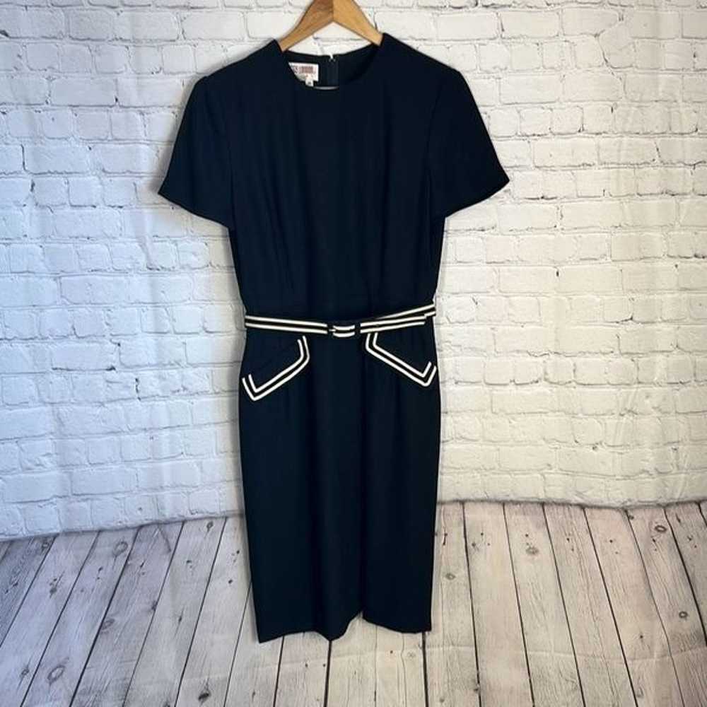 Maggy London Women’s Black Sheath Dress Shoulder … - image 1